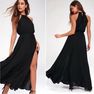 Lulu's Essence of Style Black Maxi Dress